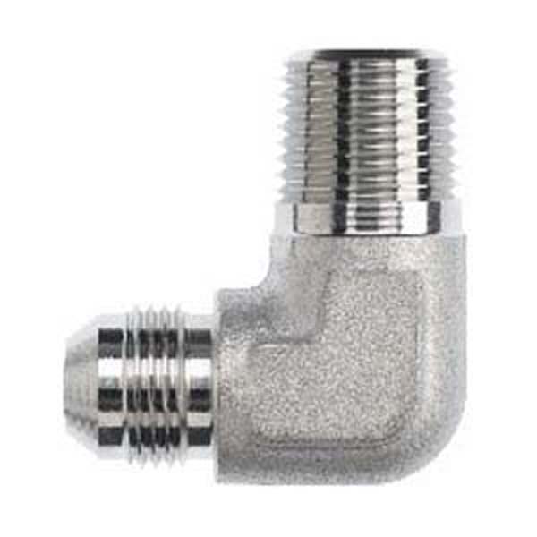 Steel Hose Adapters - JIC 37 Deg Adapters - 90 Deg Male JIC x Male NPT